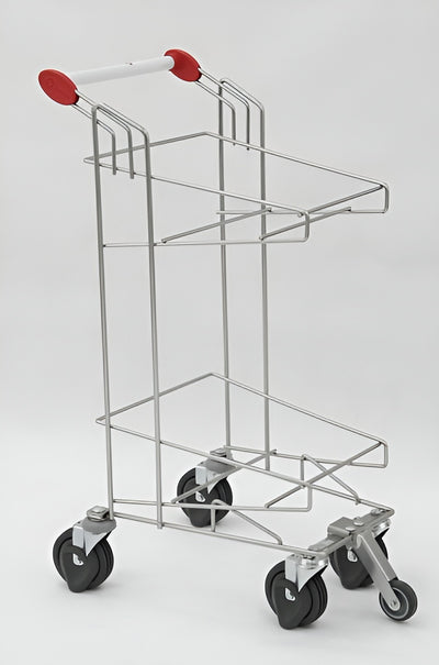 Twin-Basket Trolley – Travelator-Compatible Retail Trolley