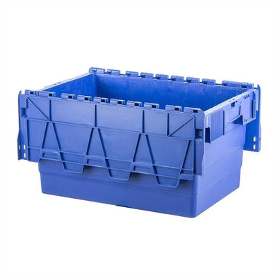 Attached Lid Tote Box – 60 Litres – 600x400x320mm – Stackable & Nestable