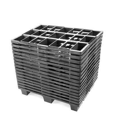 Nestable Plastic Display Pallet – 800x600x120mm – Open Deck – Mediumweight & Space-Saving