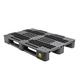 ESD Plastic Pallet – 1200x800x145mm – Anti-Static 1300kg Dynamic Load Conductive HDPE