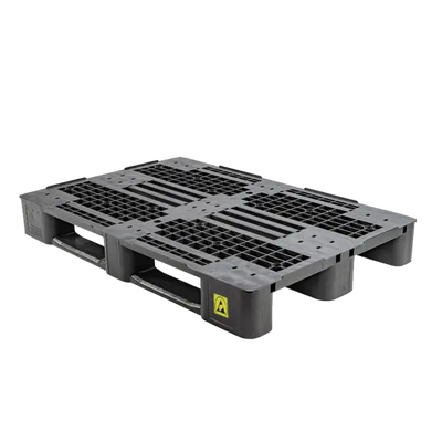ESD Plastic Pallet – 1200x800x145mm – Anti-Static 1300kg Dynamic Load Conductive HDPE