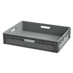 Euro-Stapeltablett aus Kunststoff – 800 x 600 x 170 mm – 68 Liter – 4 Griffe