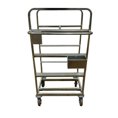 Order Picking Trolley - 590x615x1170mm - No Boxes - BZP Steel with Swivel Castors