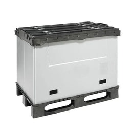 Zusammenklappbare Kunststoffpalettenbox – 1220 x 820 x 928 mm – 630 l – faltbar