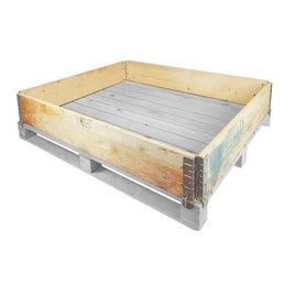 Holzpalettenrahmen – 1200x1000x200mm – Gebraucht – Klappbar mit 4 Scharnieren – Stapelbare Palettenwand