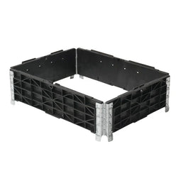 Plastic Pallet Collar – 800x600x200mm – Foldable with 4 Hinges – Durable PE Plastic – Space-Saving Design