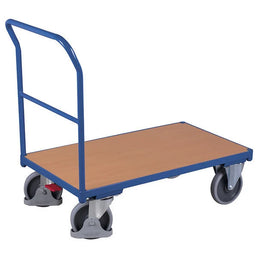 Platform Trolley – 1325x800x1015mm – Push Handle – 500kg Load Capacity – Blue RAL 5010