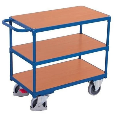 Heavy Duty Table Trolley – 1190x700x920mm – 3 Shelves – 500kg Load Capacity – Blue RAL 5010