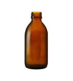 200 ml bernsteinfarbene Alpha-Glasflasche