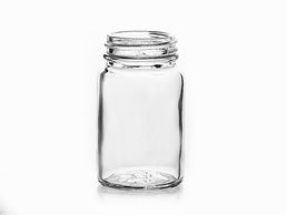 60 ml Pulverglas aus weißem Flintglas