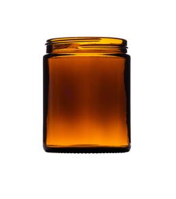 60 ml bernsteinfarbenes, gedrungenes Glas