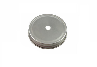 70 mm silberner Strohhalmlochdeckel für Mason-Becher und -Gläser