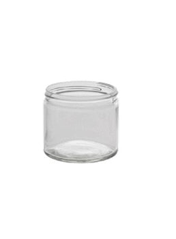 250 ml weißes, gedrungenes Glas aus Flintglas
