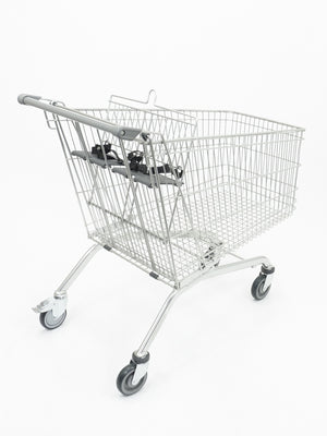 Shopping Trolley with Twin Toddler Seats - 212 Litre Capacity, 109.5 x 59 x 101cm