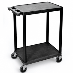 2 Shelf Plastic Service Trolley, 150kg Capacity, 610 x 485 x 840mm
