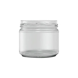 200ml Squat Panelled Jam Jar – Round Glass Food Jar with 70mm Twist Lid