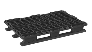 Plastic Euro Pallet 1200 x 800 x 155mm with 3 Runners & Raised Edge – 900kg Dynamic Load
