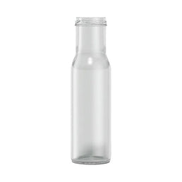 250ml Round Sauce Bottle – Glass Condiment Bottle | Multiple Lid Options