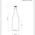 750ml Blaue Glas Burgunder Einweg Weinflasche - Ardagh
