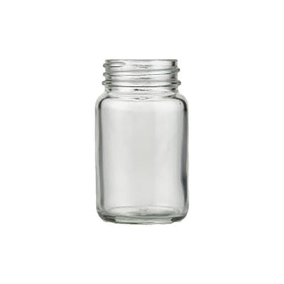 60 ml Klare Pulverdose – Weiße Flint-Glasdose für Kosmetika & Beauty-Produkte