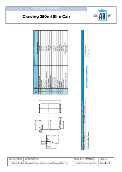 Getränkedose Aluminium 250ml
