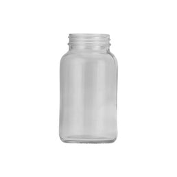 8oz (250ml) Clear Lightweight Powder Jar – White Flint Glass Jar for Cosmetics & Powders