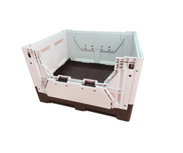 Foldable Big Box Pallet Container with Drop Doors – Food Grade HDPE Bulk Storage Box