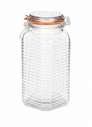 1800ml gerippter Kilnclip-Glasbehälter
