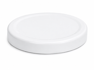 48mm White Button Twist-Off Metal Caps (RTO) for Glass Jars & Bottles