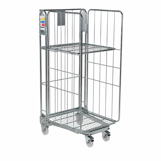 Used 3-Sided Roll Cage | Heavy Duty Galvanised Roll Container | 500kg Capacity