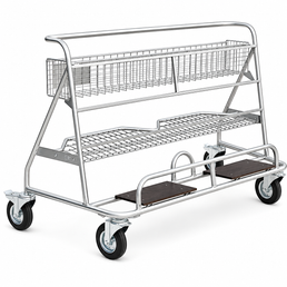 Carry WP4 Plattenwagen – Mit Korb und Regal für die Handhabung von Plattenmaterial