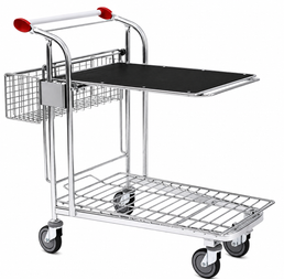 Vario WTP-3D Transportwagen – Doppelstockwagen mit Korb und Regal