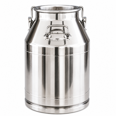25 Liter Edelstahl Milchkanne – Robuste und sichere Milchtransportlösung