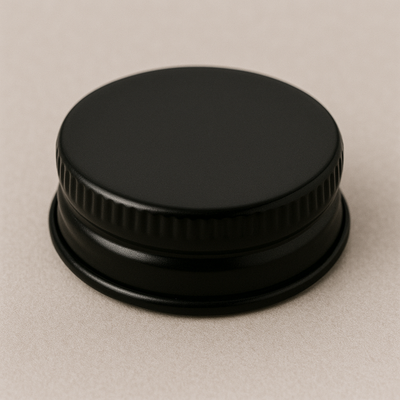 38 mm RTO-Twist-Off-Kappen in Schwarz – 10 mm hohes Profil