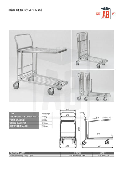Vario Light Transport Trolley – Lightweight Trolley for Everyday Use