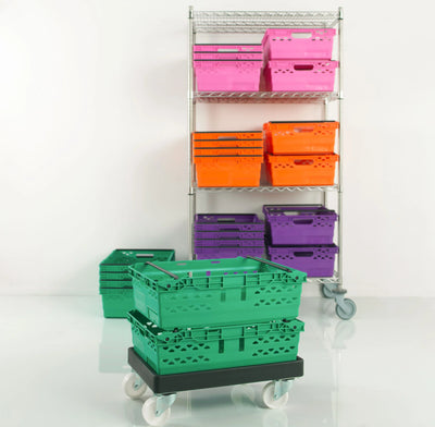 Zinc Wire Shelving – Mobile Unit 2045mm High | 5 Tier Heavy Duty Storage Rack