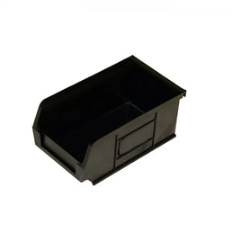 Recycled Black Semi-Open Fronted Containers | Eco-Friendly Small Parts Storage Bins
