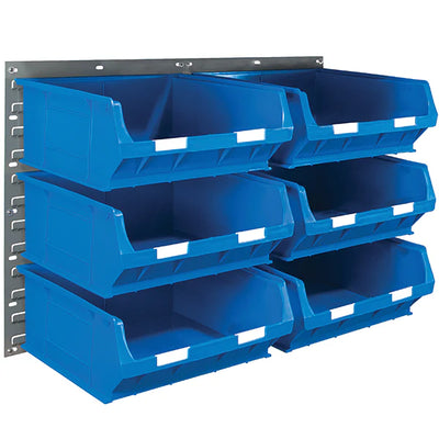 Wall Mounted Louvred Panel & Bin Kits | Complete Wall Storage with Small Parts Bins