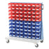 Mobile Small Parts Trolley with Bins | Louvred Panel Storage on Wheels