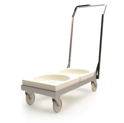 Double Dolly Trolley for 18L, 30L, 45L & 73L Stacking Bins – Compatible with 90L Nesting Bin & 90L Tapered Nesting Bin – Food Approved