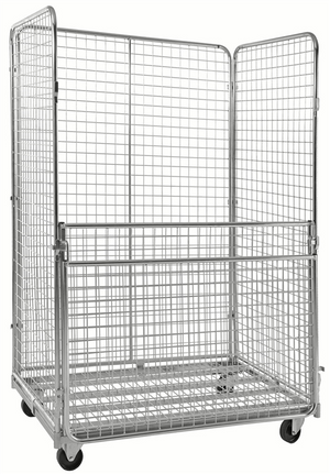 4-seitiger Rollcontainer mit Klapptor – Tragfähigkeit 400 kg
