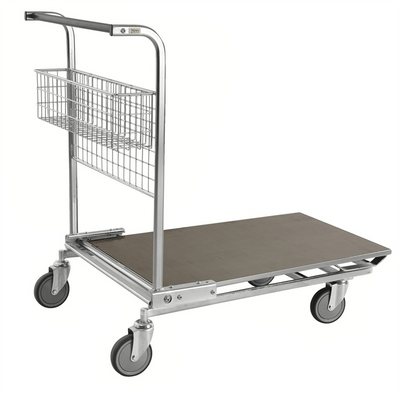 Volume Trolley with Plywood Platform & Basket – Stackable Transport Trolley | 200kg Capacity