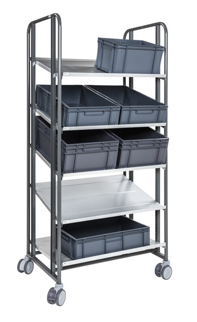 Series 168 Shelf Trolley – Adjustable Multi-Level Cart (877 × 600 × 1850 mm)