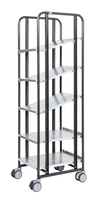Series 168 Shelf Trolley – Adjustable Multi-Level Cart (477 × 600 × 1850 mm)