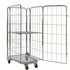 Stackable Roll Container with Door and Shelf – Galvanised Mesh Roll Cage | 400kg Load Capacity