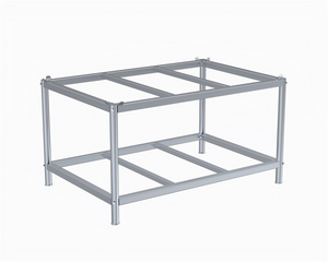 Electrogalvanized Pallet Table with Pallet Control – For EUR Pallet 1200 × 800 mm – 1216 × 816 × 657 mm