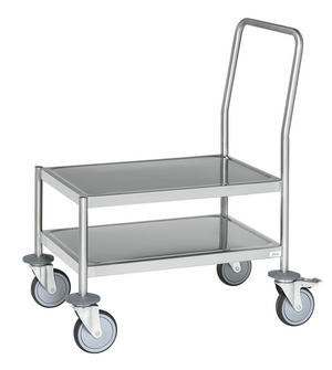 Edelstahl-Plattformwagen – C3 (AISI 304) – 800 × 550 × 905 mm