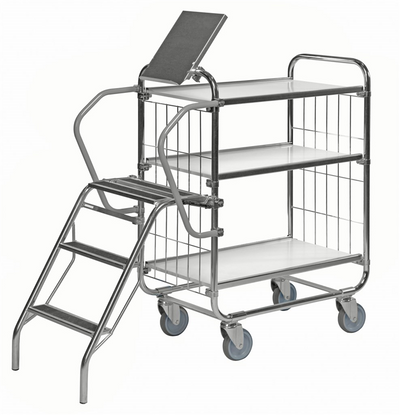 Series 8000 Shelving Trolley – Electrogalvanised – 250 kg Capacity (815 × 470 × 1120 mm)