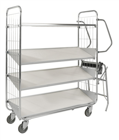 Series 8000 Shelving Trolley – Electrogalvanised – 250 kg Capacity (945 × 470 × 1590 mm)