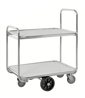 Kommissionierwagen – 2-stufig elektroverzinkt (900 mm) – Tragfähigkeit 300 kg